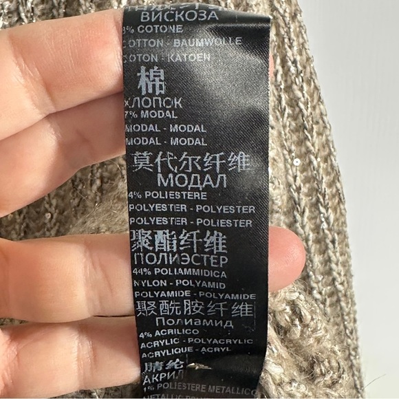 Stunning D. Exterior knit sweater, size XS, metallic, small sequins, stretchy - Picture 11 of 15